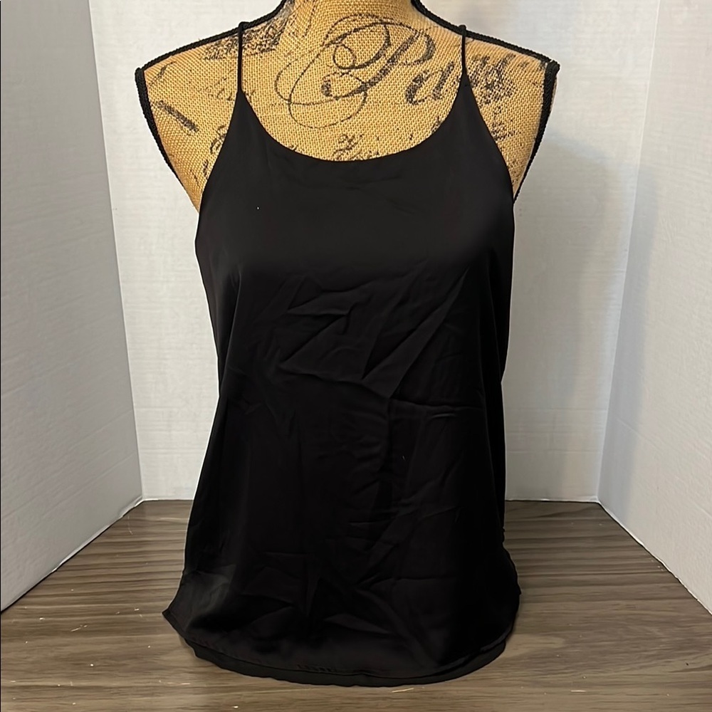 SCOTCH & SODA BLACK KEYHOLE SHEER RACERBACK TANK SIZE 2
